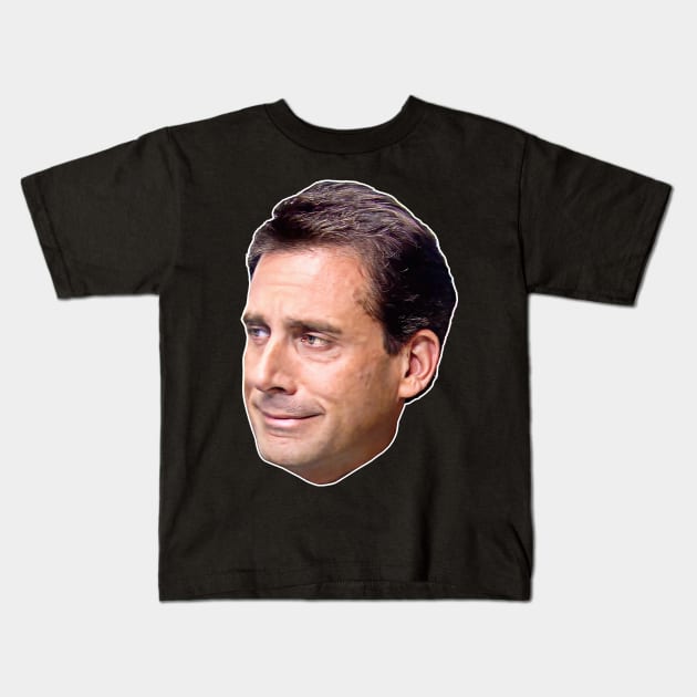 Crying Michael Scott Kids T-Shirt by DankFutura